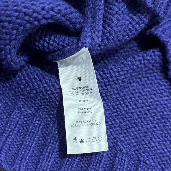 Garage Purple & White Snowflake Cable Knit Sweater - Picture 5 of 6